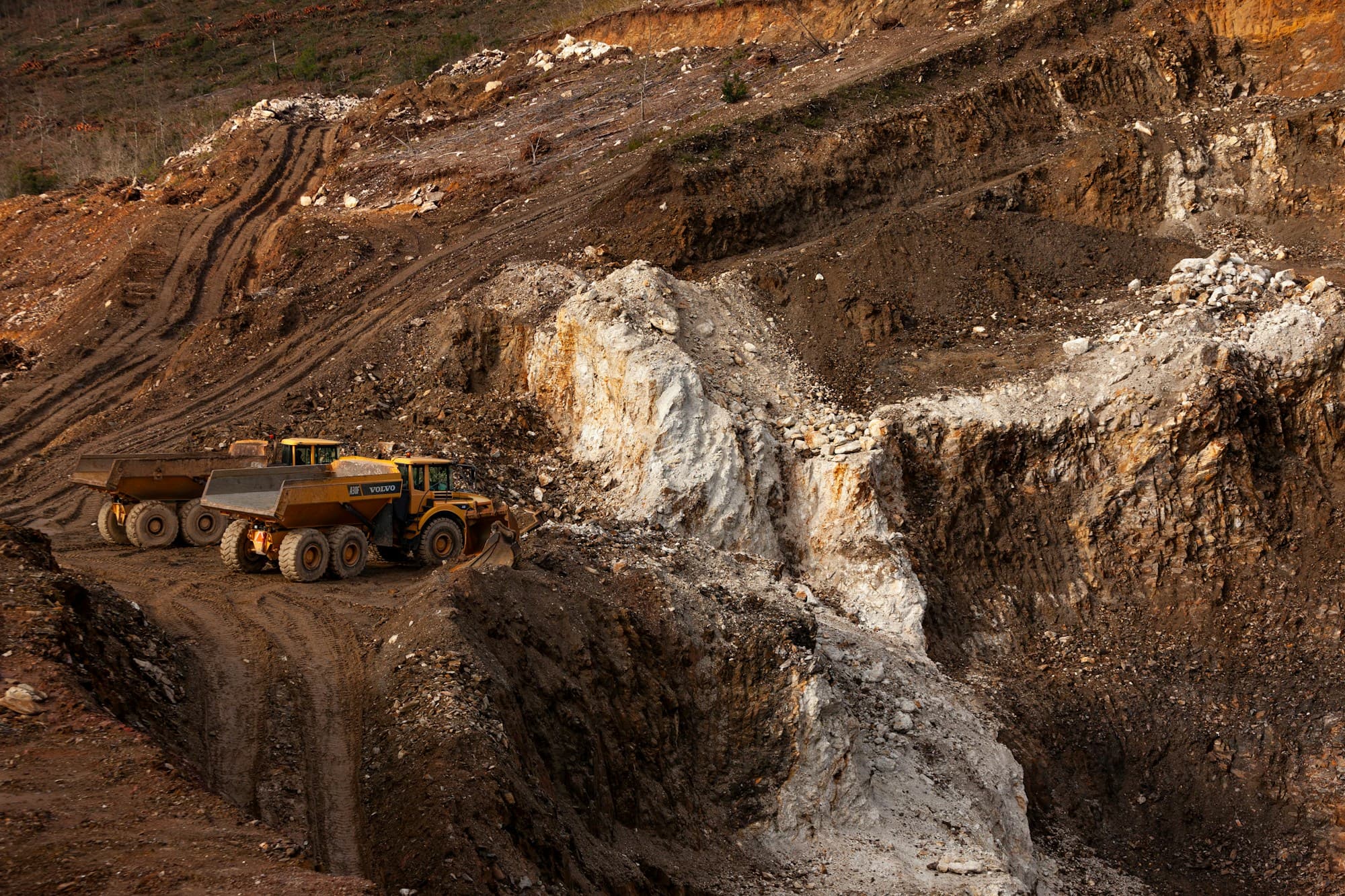 Open chromite workings in the vast arid landscape of Balochistan